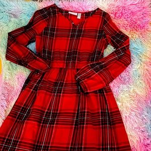 Red checkered dress